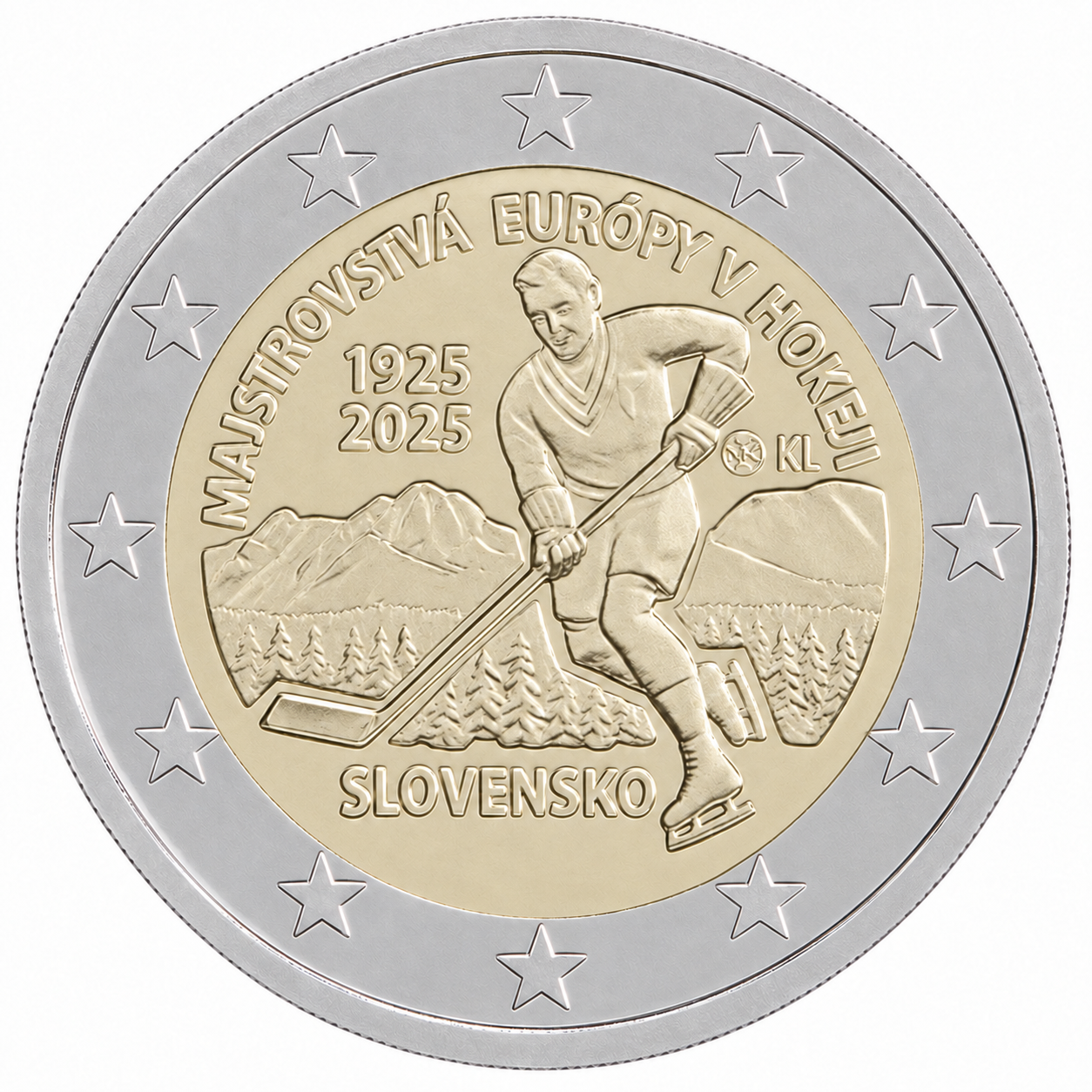 2 Euros Majstrovstva Europy V Hokeji (Uncoloured)